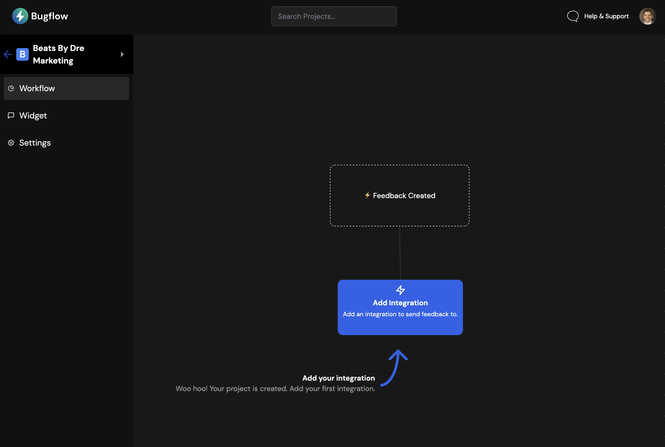 Add an integration in Bugflow